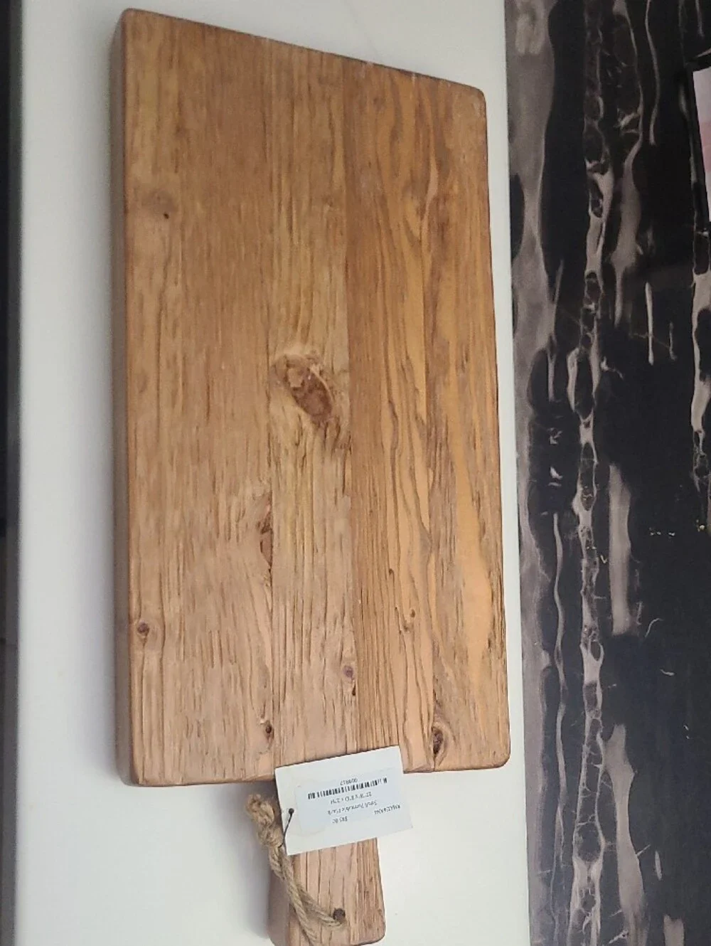 Rustic Wooden Paddle Cutting Board - Natural Brown